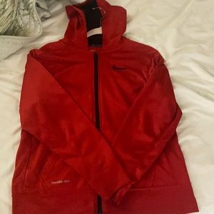 Red Nike hoodie